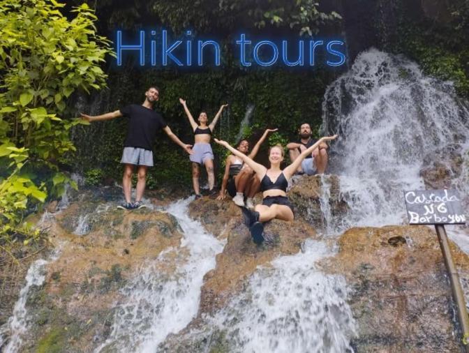 Waterfalls-Tour, Scooter-Rental & Hostal El Pacifico Juayua Bagian luar foto